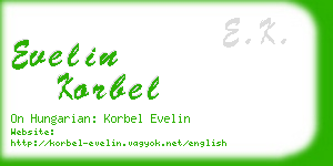 evelin korbel business card